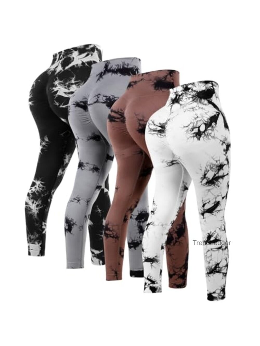 4 Pcs Seamless Scrunch Butt Lifting Compression Leggings High Waisted Yoga Pants